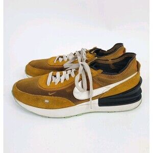 Nike Waffle One Sneakers Womens Size 9 Active Gold Suede Phantom Mint DC2533-700